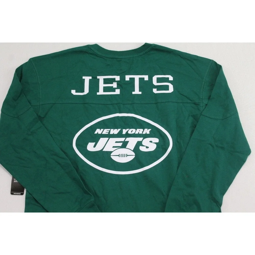 New York Jets Women Green Tee Shirt Long Sleeve Casual Size Large